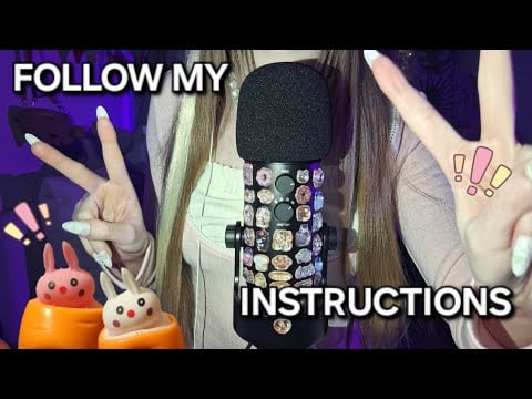 ASMR | Follow my instructions! | Whispering, tapping, for sleep.
