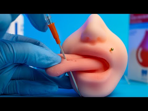 Asmr PONIENDO UN PIERCING en la lengua y boca | ASMR Español | Asmr with Sasha