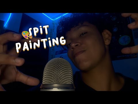 SPIT PAINTING MOUTH SOUNDS ASMR FOR SLEEP! (100% GUARANTEED)