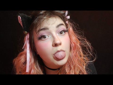 ASMR Cat Girl Grooms You (LENS LICKING + PURRING) 1 HOUR LOOP!!