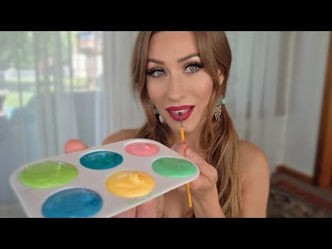 ASMR | Spit Painting Your Face With Edible Paint! 🎨👩‍🎨 (ULTRA Mouth Sounds)