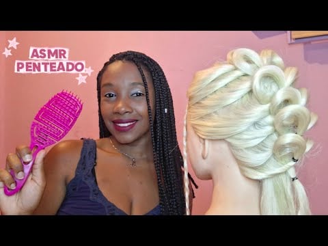 ASMR PENTEADO de 15 anos✨️ | SALÃO de Cabelo Incrível para dormir 💤