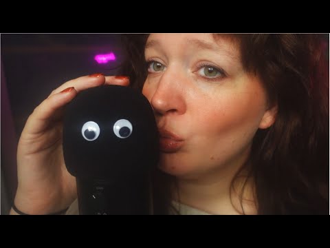 ASMR super soft kisses, no talking (close up, breathing, mouth sounds, slow, mic triggers)