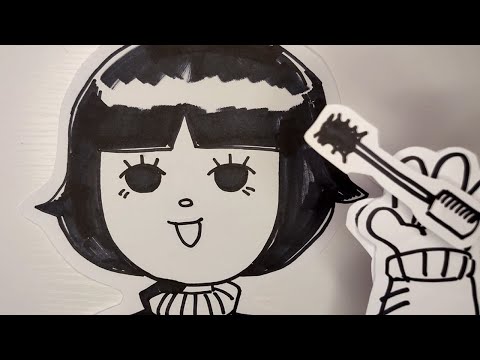 Doing Your Paper Eyelashes [ASMR Whispering, Tapping, Brushing]