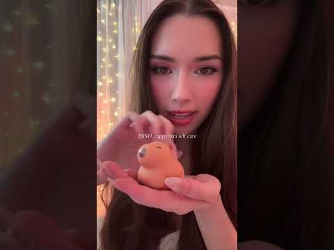 #ASMR cappybara self care 🍊 this is my friend :) say hello!
