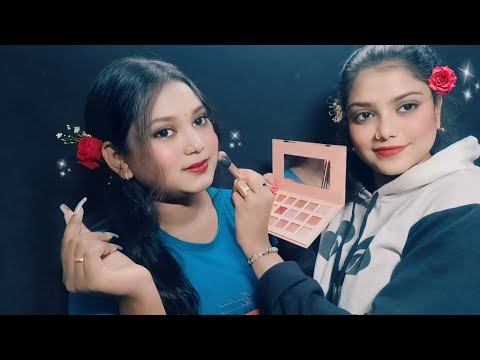 ASMR | Doing My Sister Relaxing Makeup & Hairstyle | 💄😍