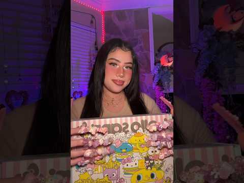 Sanrio Mystery Snack Box😋🤤 #mukbang #asmrtingles #shorts