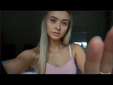 ASMR Hand Movements & Face Brushing♥ w/ Rain Sounds🌧