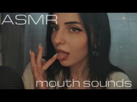 ASMR Intense Mouth Sounds 🖤 Spit Painting