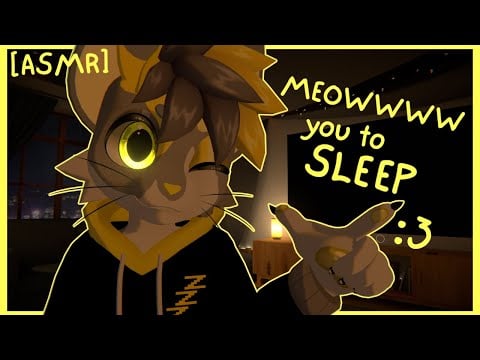 [Furry ASMR] Kitty meows you right to bed :3 [Sleep-aid] [Soft-spoken] [Whispering] [Mouth sounds]