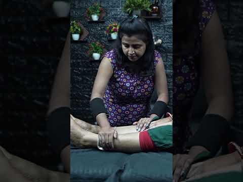 ASMR Foot Tapping Massage And Leg Massage With Oil By Lady Barber Chaitali #shorts