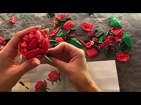 😴 ASMR - Let's Build the ROSE 🌹 LEGO - Clicky Whispering