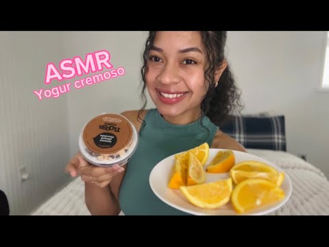ASMR Español Comiendo Yogur & Naranja (con sal)
