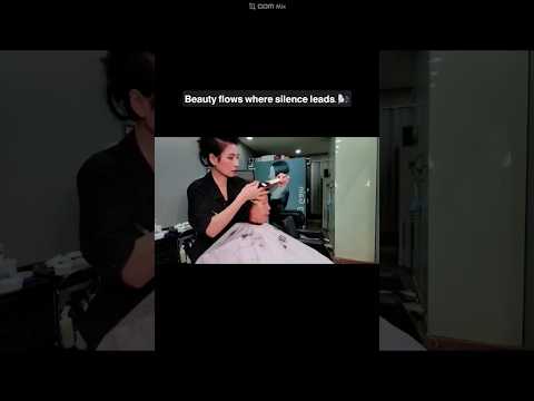Hair salon ASMR activation of vision and hearing ##Shortcut to make it look light and young