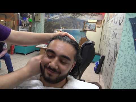 ASMR TURKISH BARBER MASSAGE💈NECK and EAR CRACK=olive oil,ear,face,arm,head,back,roller,wire massage