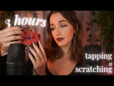 3 HOURS of ASMR Tapping, Scratching, and Whispers ❤️ Compilation for sleep, relaxation, background