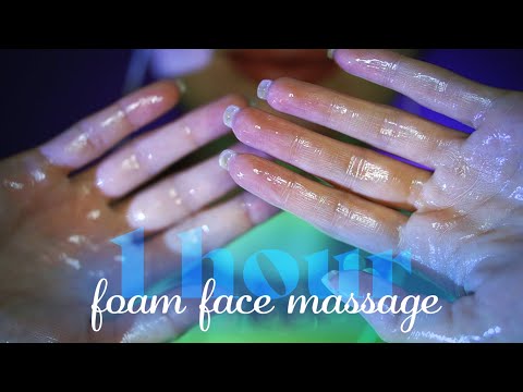 ASMR ~ 1 hour Foam Face Massage ~ Layered Sounds, Personal Attention