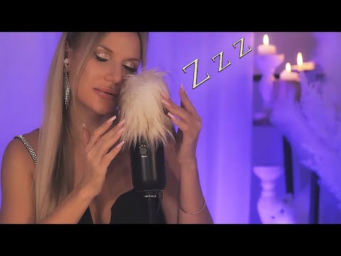 3 HOURS Background ASMR  ❤ Slow Brushing, Whispering and Fluffy Mics Sounds for Deep Sleep 😴✨