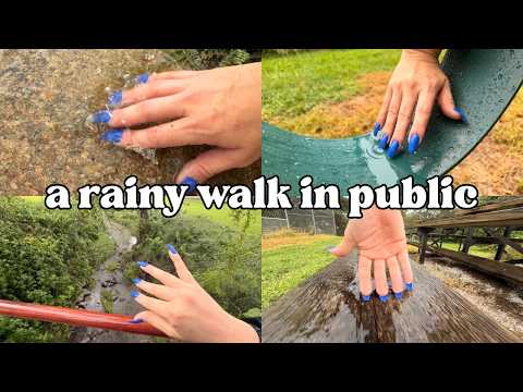 fall sleep fast w calming rainy walk ASMR