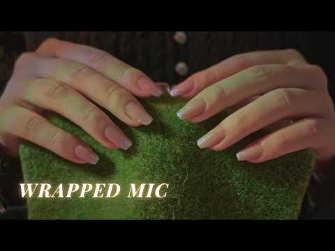 ASMR Wrapped Mic Sounds🎙️ Crispy & Immersive Tingles⛈️(with BGM)