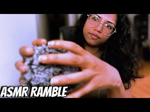 ASMR Close Whisper ADHD Ramble [mic fluffing][finger flutter]