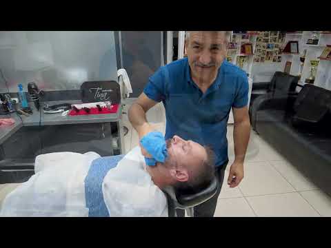 PERFECT ASMR FACE CLEAN WITH MUNUR ONKAN! HAIR WASH ,HEAD AND BODY MASSAGE