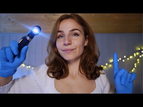 ASMR a CALM Cranial Nerve Exam at NIGHT | soft spoken, dark, personal attention