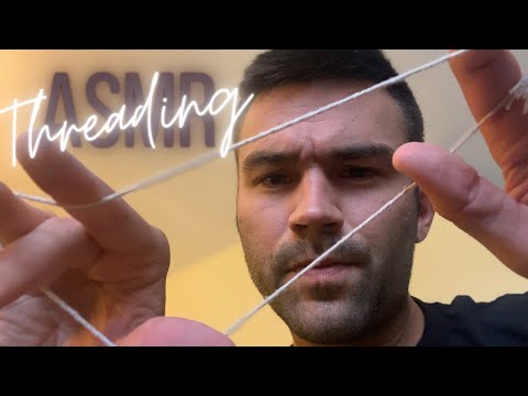 ASMR | Eyebrow Threading & Trim 🧵 ✂️