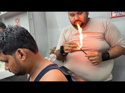 ASMR Barber Shamboo - Relaxing Hot Oil & Fire Cupping Massage For Stress Relief (Instant Deep Sleep)