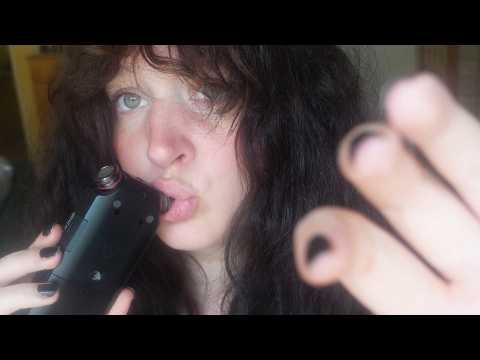ear eating and mouth sounds directly into your ears (ASMR, NO TALKING,  tascam mic biting)