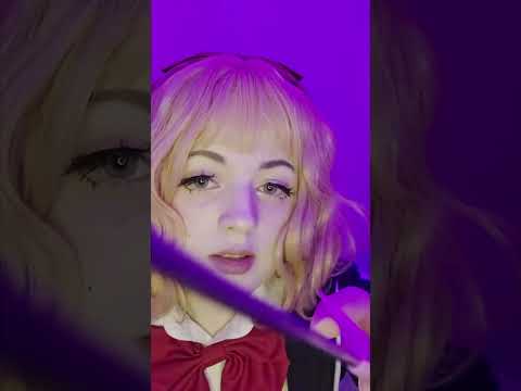 ASMR Sayori traces your face ✏️ #asmr #cosplay #personalattention