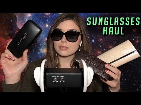 3DIO ASMR - Designer Sunglasses Haul 😎(Tapping, Rubbing, Various Triggers)