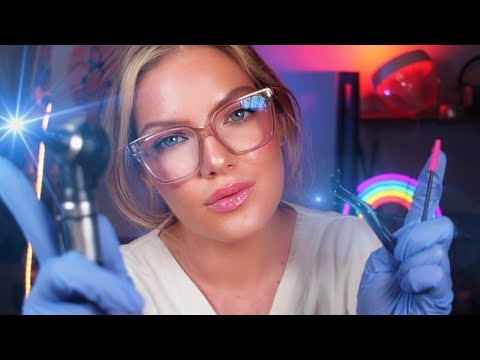 ASMR Ear Exam You’ll Feel Beneath the Skin | Ear to Ear Up Close Whispers, Otoscope, Ear Tapping