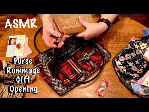 ASMR Purse rummage (No talking) Opening gift from Subscriber! Yay!