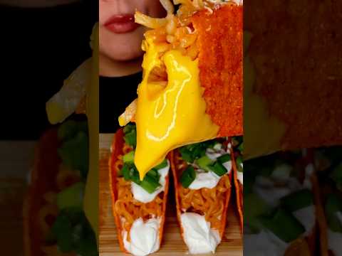 BULDAK RAMEN TACOS? #asmr #tacos #buldak #food #shorts