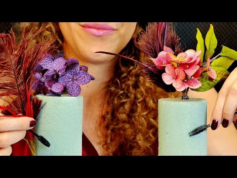 Super Intense ASMR – Mics Inside Floral Foam! Scratching, Tapping, Brushing, Binaural Sounds