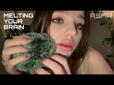 ASMR ☆ Melting Your Brain (mouth sounds + fluffy mic)