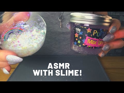 ASMR PLAYING WITH SLIME (Whispering)