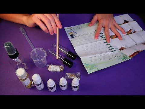 ASMR / Making Oil Rollers & Oil Spray (crinkling, liquid sounds, mixing, whispering)