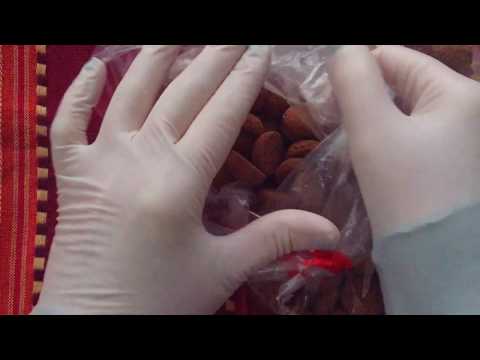 👉LATEX GLOVES👈  eating👄 sounds◽◽  play with Sinterklaas🍬  candy [[ASMR]]