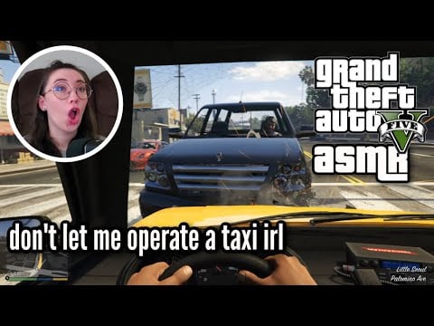 GTA V ASMR 🚕 I started a Taxi Company and definitely never crashed 😳 Whispers + car ambience sounds