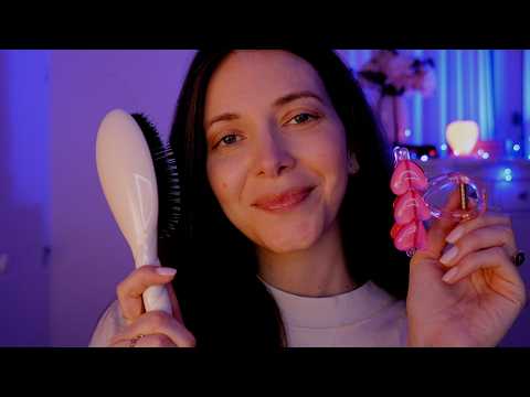 ASMR | Peinas cepilllo y accesorios de PELO para que DUERMAS