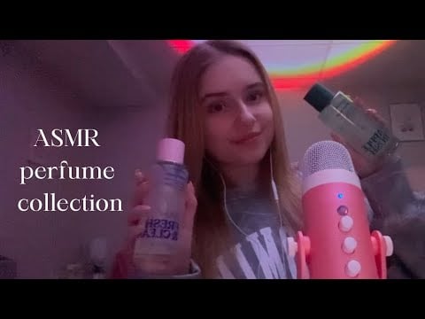 ASMR perfume collection (tapping, lid sounds, bottle shaking, up-close whispers, etc.)