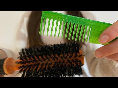 ASMR putting your hair up | hair brushing | hair combing | personal attention | lo-fi | no talking