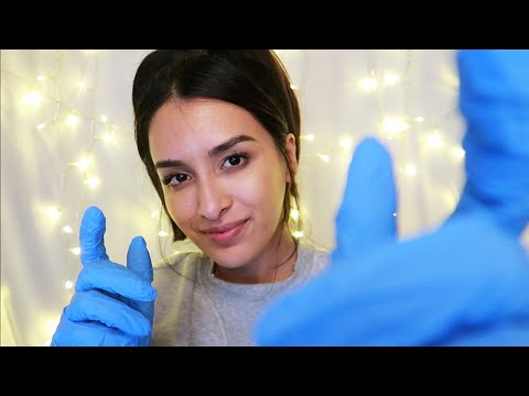 ASMR Face Exam (Latex Gloves, Writing, Soft Whispers)