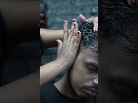 Synchronized Bliss: Chaitali & Sadhan's Tandem Head Massage ASMR #shorts