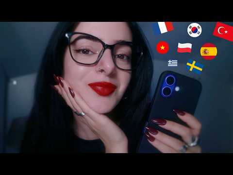 ASMR Languages 🌙 Melting You to Sleep in 30 Languages ✨  Saying Relax, Moon & Sleep