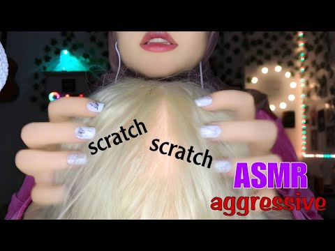 ASMR Fast & Aggressive Scalp Scratching With Head Massage 💆🏻‍♀️ Relaxing Sounds for Sleep