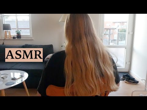 ASMR Haircut ✂️ Cutting My Friend's Super Long Hair (Brushing, Straightening, Spraying, No Talking)