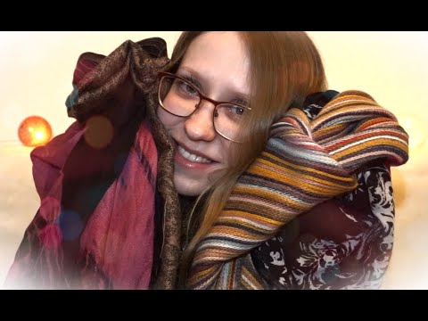 ASMR Scarf Collection + Scarf Masking ~ Fabric Sounds & Muffled Whispering